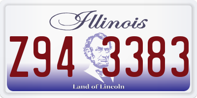 IL license plate Z943383