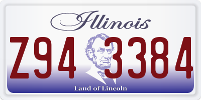 IL license plate Z943384