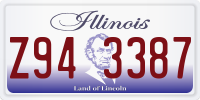 IL license plate Z943387