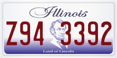 IL license plate Z943392
