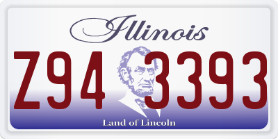 IL license plate Z943393