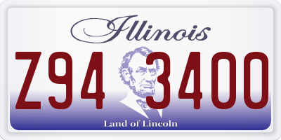 IL license plate Z943400