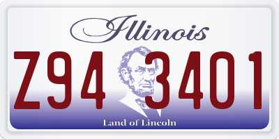 IL license plate Z943401
