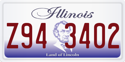 IL license plate Z943402