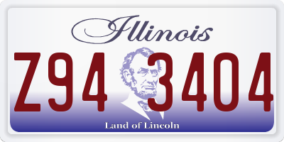 IL license plate Z943404