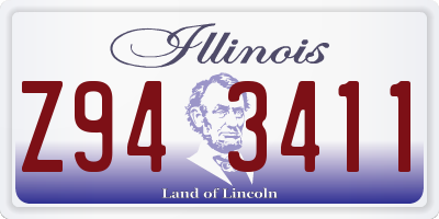 IL license plate Z943411