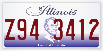 IL license plate Z943412