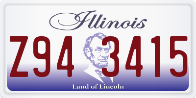 IL license plate Z943415