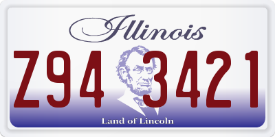 IL license plate Z943421