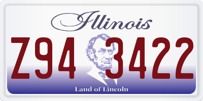 IL license plate Z943422