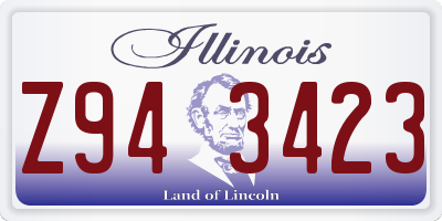 IL license plate Z943423