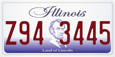 IL license plate Z943445