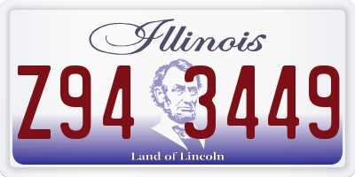 IL license plate Z943449