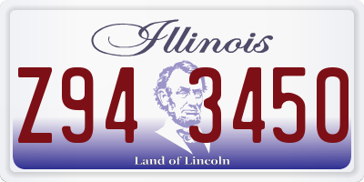 IL license plate Z943450