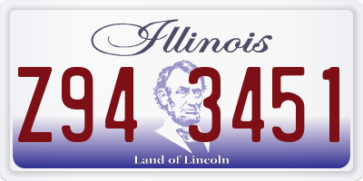 IL license plate Z943451