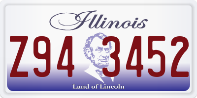 IL license plate Z943452