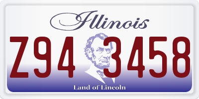 IL license plate Z943458