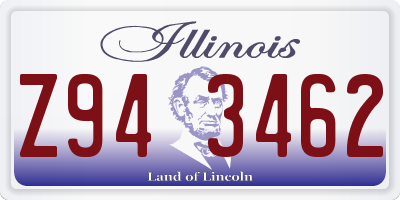 IL license plate Z943462