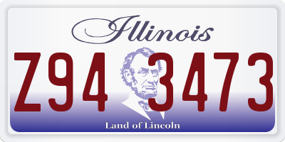 IL license plate Z943473
