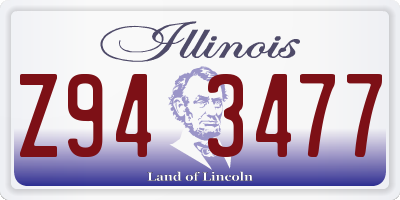IL license plate Z943477