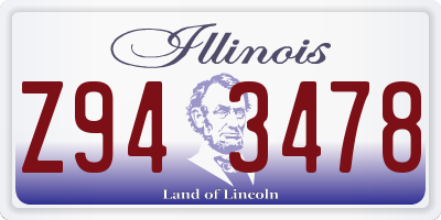 IL license plate Z943478