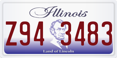 IL license plate Z943483