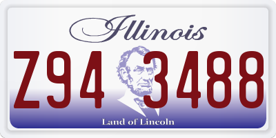 IL license plate Z943488