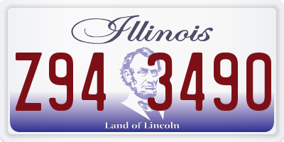 IL license plate Z943490