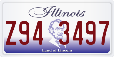 IL license plate Z943497