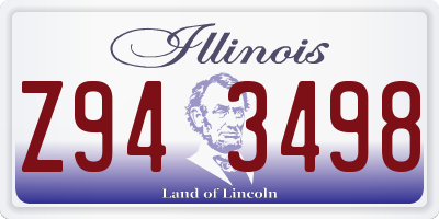 IL license plate Z943498