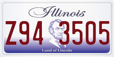 IL license plate Z943505