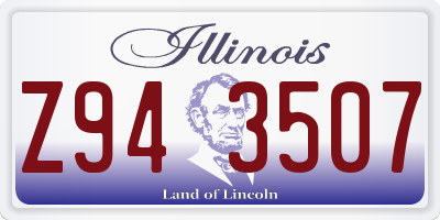 IL license plate Z943507