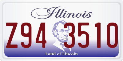 IL license plate Z943510