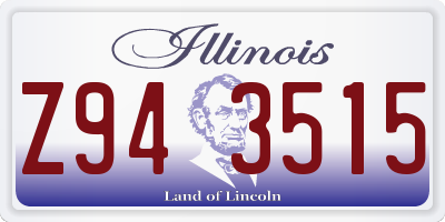 IL license plate Z943515