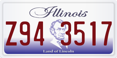 IL license plate Z943517