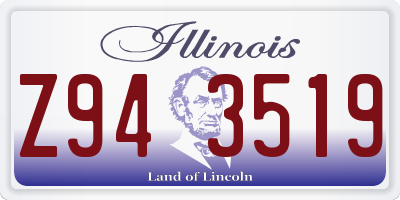 IL license plate Z943519