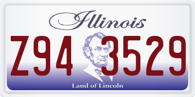 IL license plate Z943529