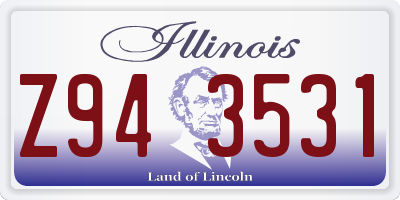 IL license plate Z943531