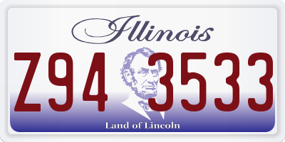 IL license plate Z943533