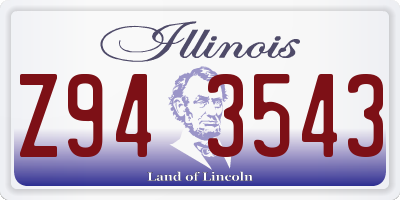 IL license plate Z943543