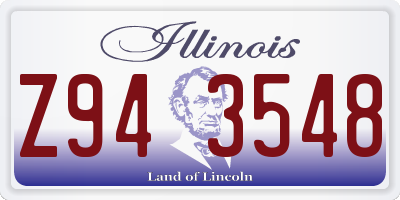 IL license plate Z943548
