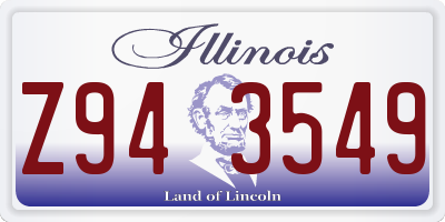 IL license plate Z943549