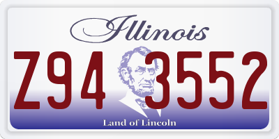 IL license plate Z943552
