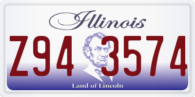 IL license plate Z943574