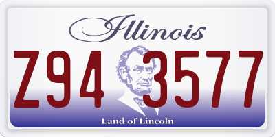 IL license plate Z943577