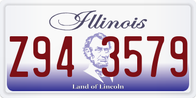 IL license plate Z943579