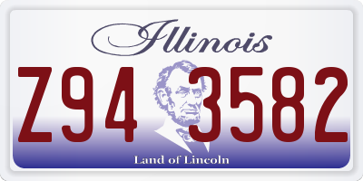 IL license plate Z943582