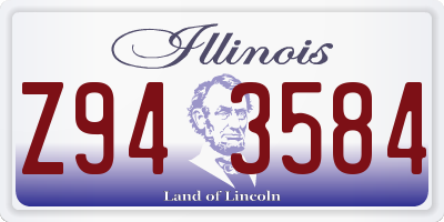 IL license plate Z943584