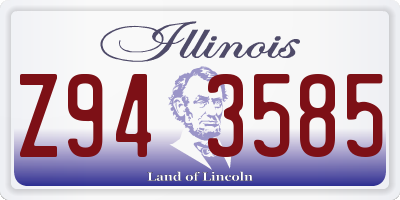 IL license plate Z943585