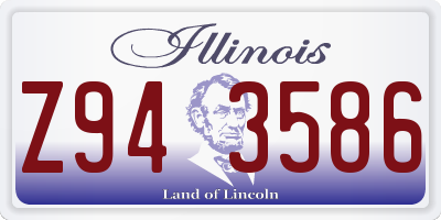 IL license plate Z943586